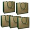 Pack of 10 Dakota Two Tone Gusset Jute Tote Bag Crafting Essential